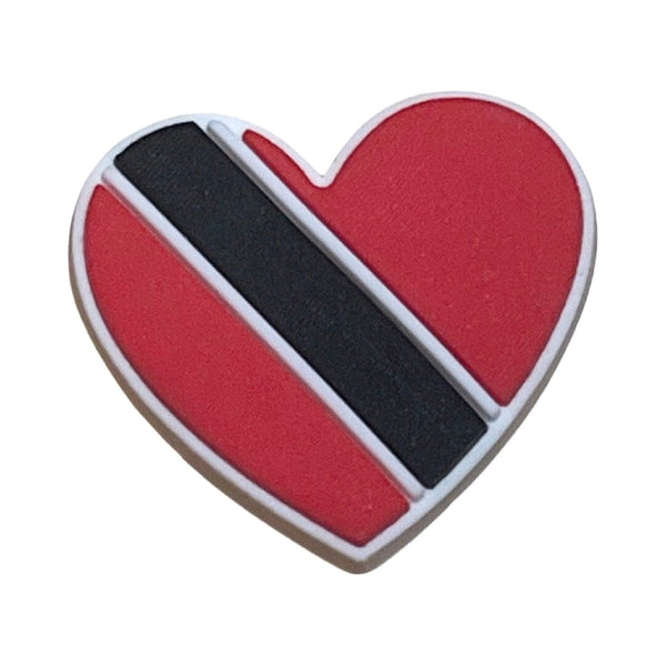 Trinidad Flag Heart Shoe Charm Shoe Charm Trinidad